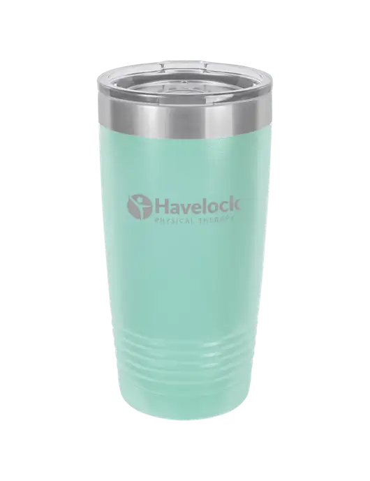 Polar Camel 20 oz Powder Coated Seafoam Vacuum Insulated Tumbler w/Havelock Logo