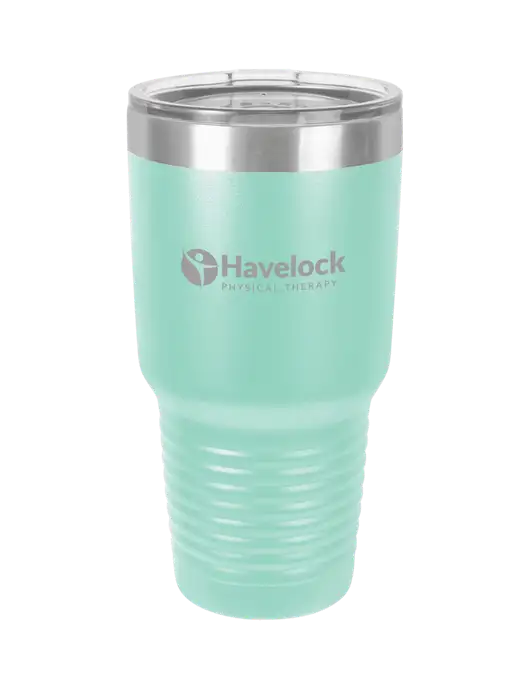 Polar Camel 30 oz Powder Coated Seafoam Vacuum Insulated Tumbler w/Havelock Logo