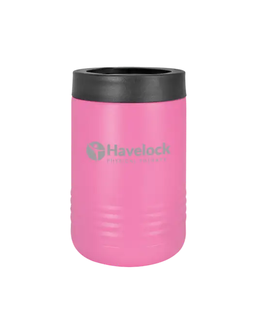 Polar Camel 12 oz Powder Coated Pink Vacuum Insulated Beverage Holder w/Havelock Logo