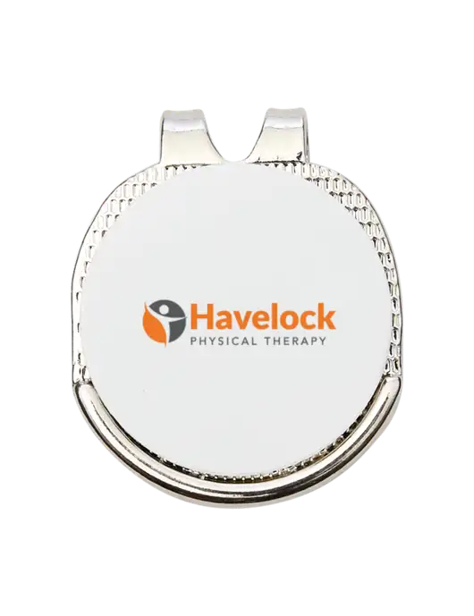 Antique Silver Hat Clip w/Golf Ball Marker w/Havelock Logo