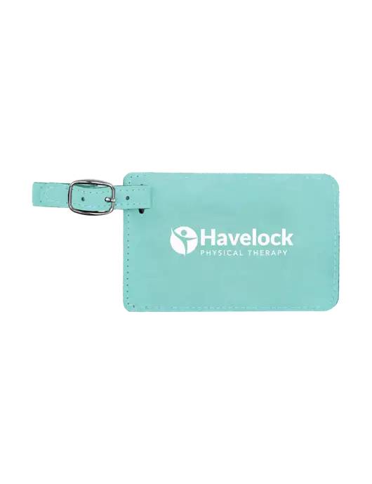 Seafoam Leatherette Luggage Tag w/Havelock Logo