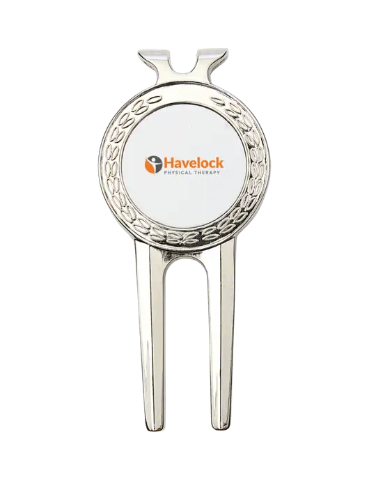 Silver Divot Tool, 1.5 x 3 w/Havelock Logo