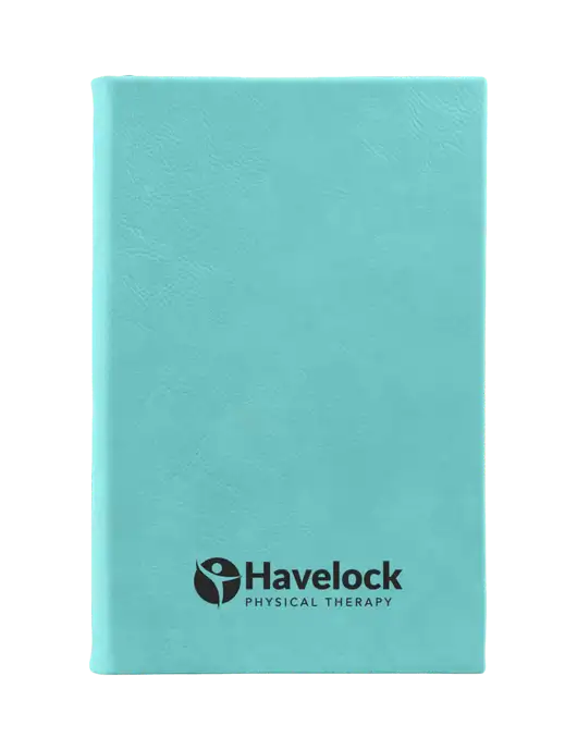 Seafoam Leatherette 5.25 x 8.25 Journal w/Havelock Logo