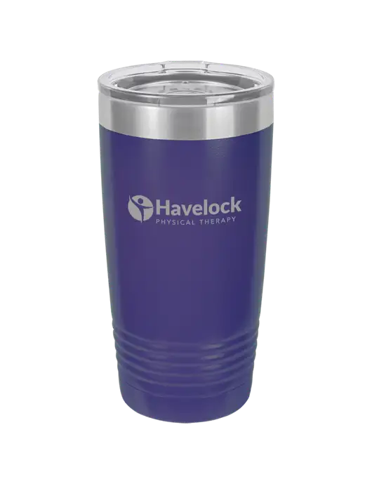 Polar Camel 20 oz Powder Coated Purple Vacuum Insulated Tumbler w/Havelock Logo
