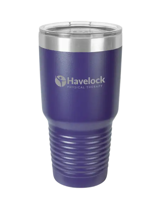 Polar Camel 30 oz Powder Coated Purple Vacuum Insulated Tumbler w/Havelock Logo