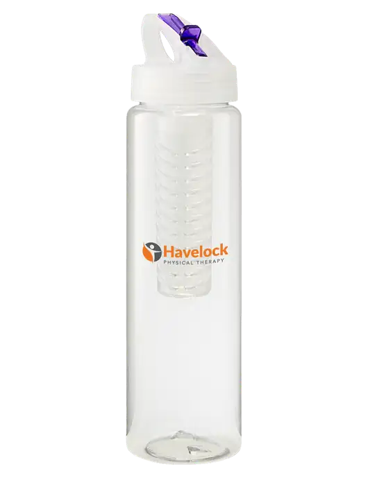 Buddy Infuser Purple 32 oz PET Bottle with Flip Lid w/Havelock Logo