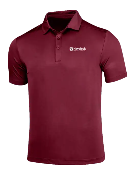 Maroon Posi-UV Pro Polo w/Havelock Logo