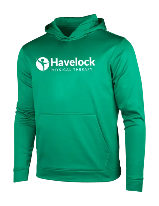 Kelly Green Sport-Wick Fleece Hooded Pullover w/Havelock Logo