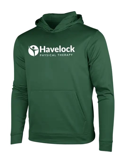 Forest Green Sport-Wick Fleece Hooded Pullover w/Havelock Logo