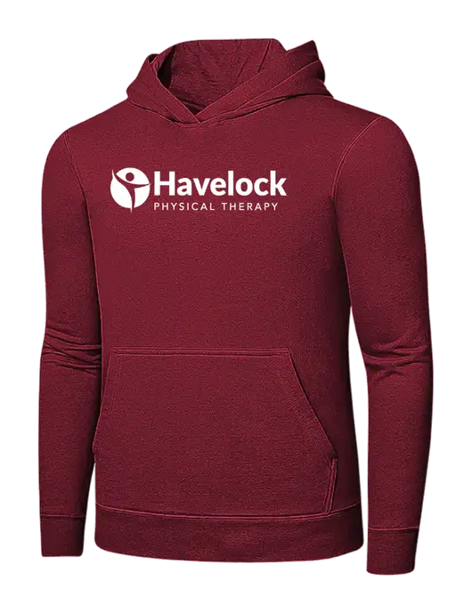 Dark Cardinal 7.8 oz Pullover Hooded Sweatshirt w/Havelock Logo