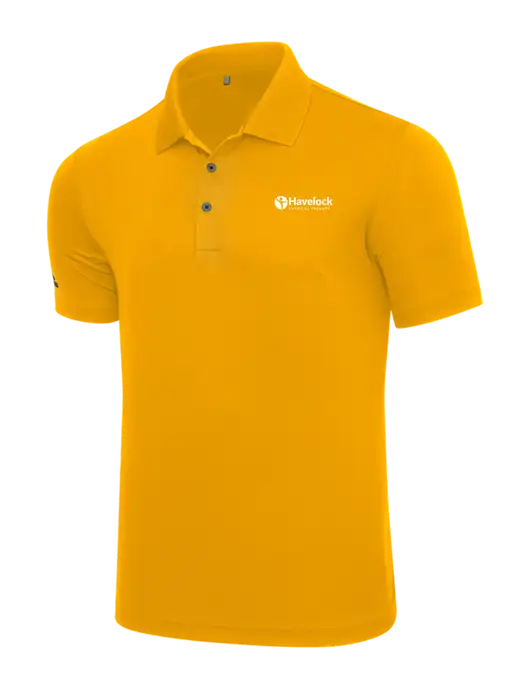 Adidas Yellow Gold Performance Polo w/Havelock Logo