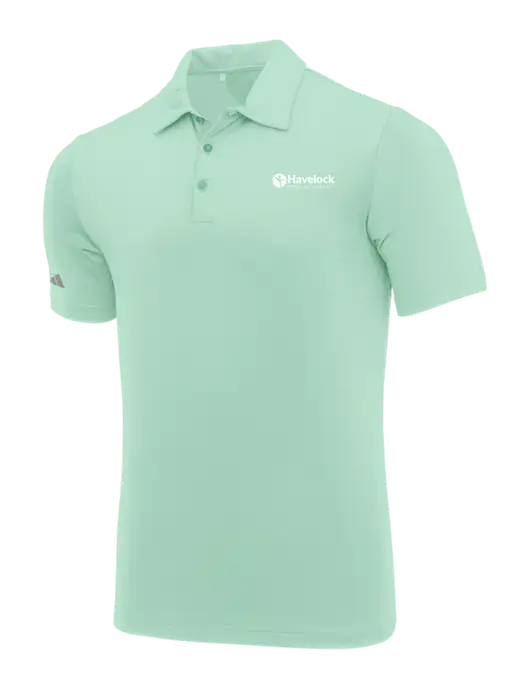 Adidas Very Light Green Ultimate Solid Polo w/Havelock Logo