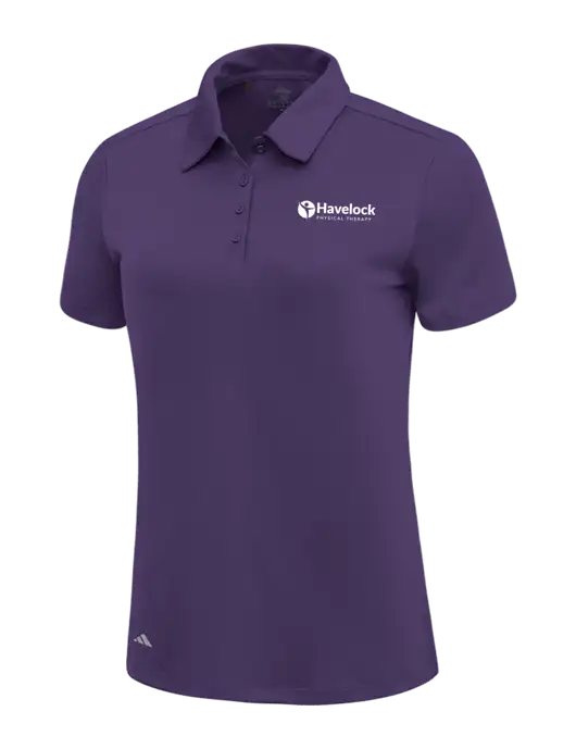Adidas Purple Womens Ultimate Solid Polo w/Havelock Logo