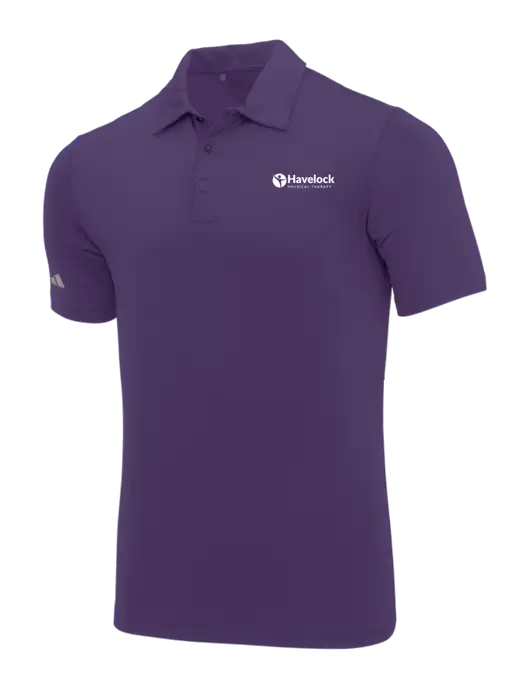 Adidas Purple Ultimate Solid Polo w/Havelock Logo