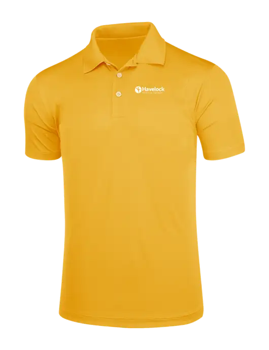 Yellow Gold Micropique Sport-Wick Polo
 w/Havelock Logo