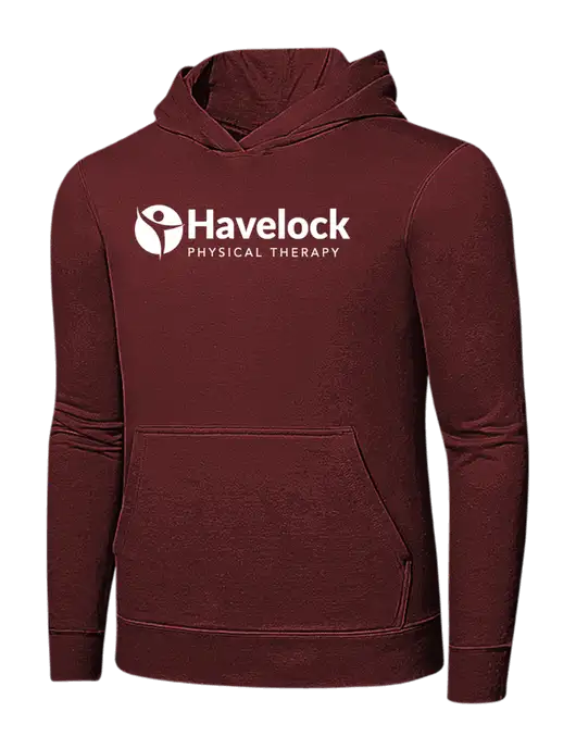 Maroon 7.8 oz Ring Spun Hooded Sweatshirt w/Havelock Logo