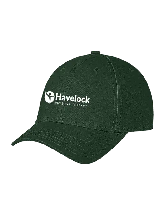 Dark Green Structured Soft Snap Closure Hook & Loop Cap w/Havelock Logo