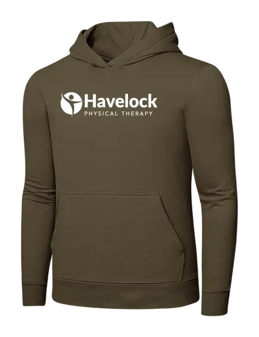 Coyote Brown 7.8 oz Ring Spun Hooded Sweatshirt w/Havelock Logo