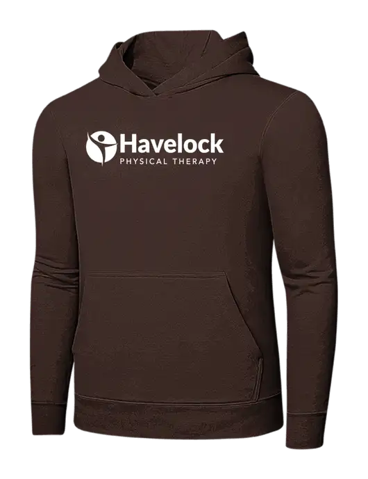 Dark Chocolate Brown 7.8 oz Ring Spun Hooded Sweatshirt w/Havelock Logo