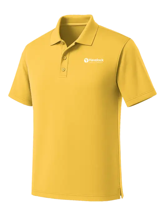 Yellow Dry Zone UV Micro Mesh Polo w/Havelock Logo