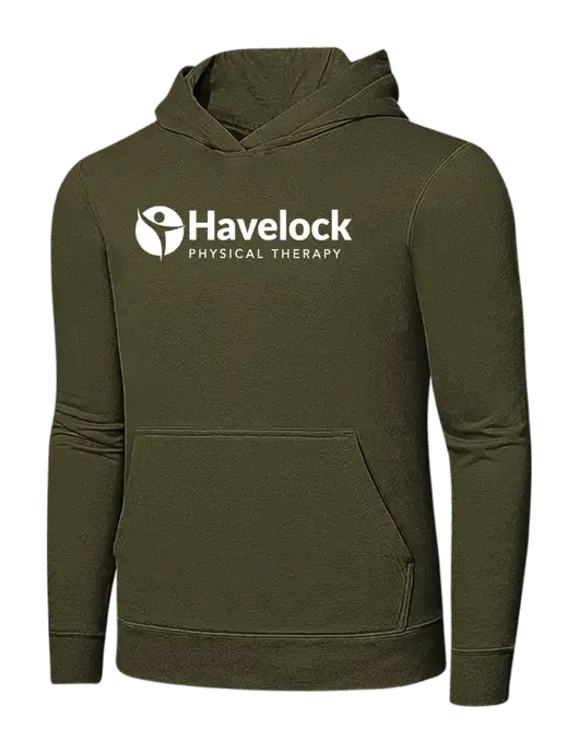 Dark Olive Green 7.8. oz Ring Spun Hooded Sweatshirt w/Havelock Logo