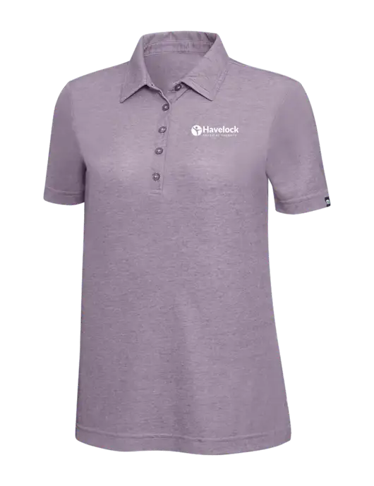 TravisMathew Light Purple Heather Womens Oceanside Polo w/Havelock Logo