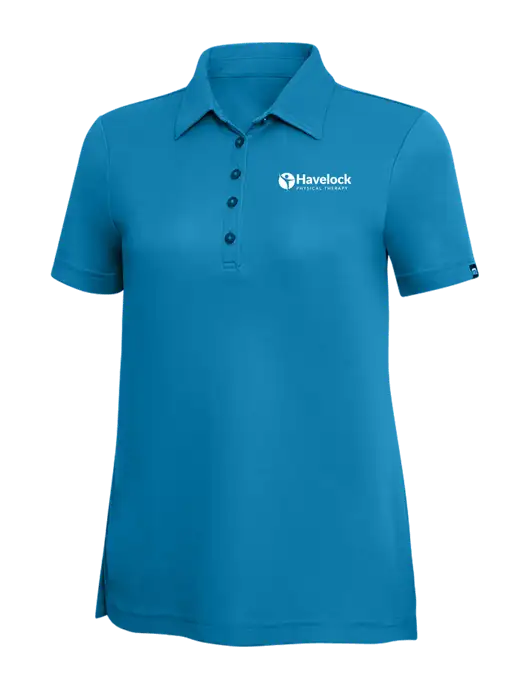 TravisMathew Sapphire Solid Womens Oceanside Polo w/Havelock Logo