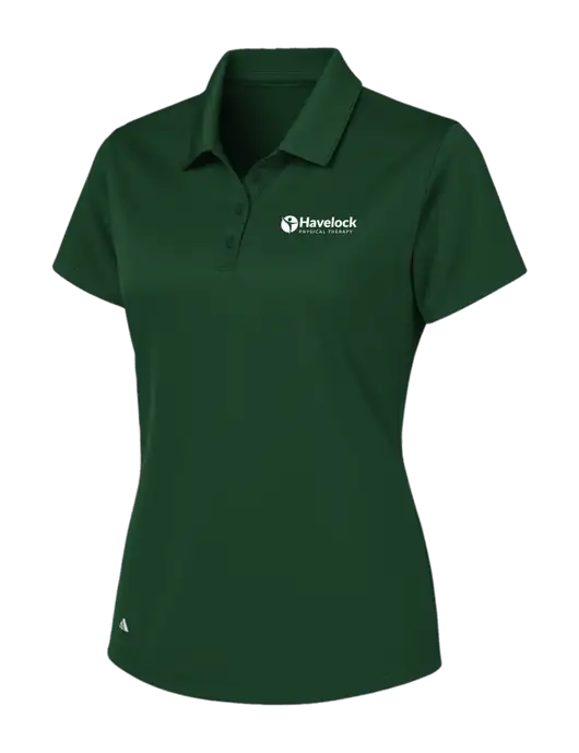Adidas Dark Green Womens Basic Sport Polo w/Havelock Logo