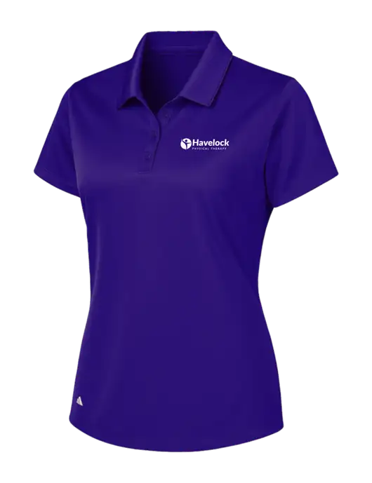 Adidas Purple Womens Basic Sport Polo w/Havelock Logo