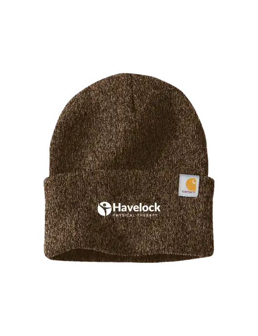 Carhartt Brown Heather Watch Cap 2.0 w/Havelock Logo