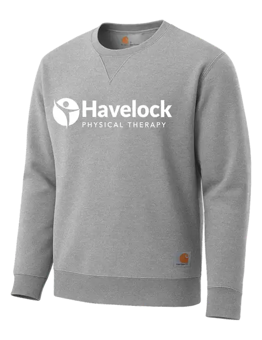 Carhartt Light Grey Heather Midweight Crewneck Sweatshirt w/Havelock Logo