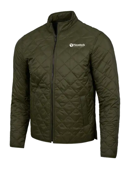 Mercer+Mettle Dark Olive Green Quilted Full-Zip Jacket w/Havelock Logo