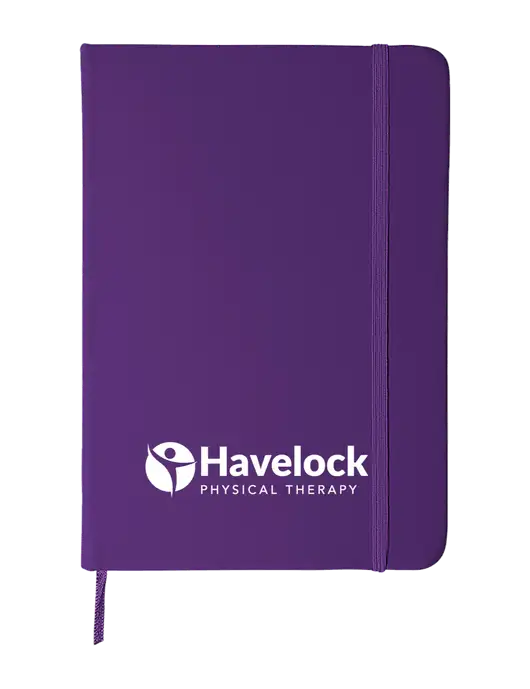 Purple Comfort Touch Bound Journal 5" X 7" w/Havelock Logo