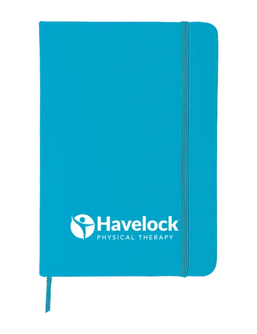 Light Blue Comfort Touch Bound Journal 5" X 7" w/Havelock Logo
