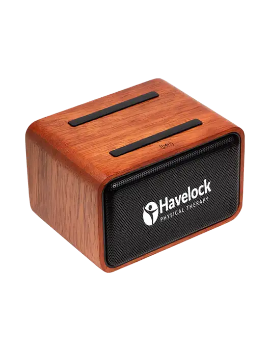 Wireless Speaker with Wireless Charger w/Havelock Logo