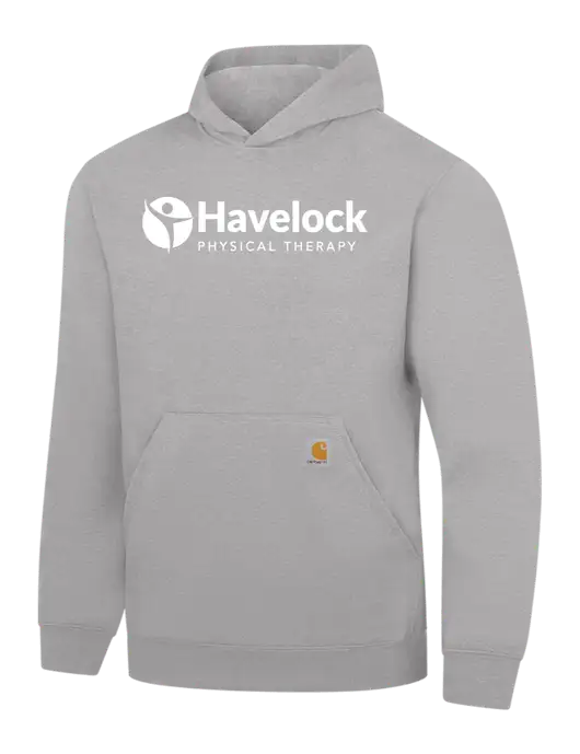 Carhartt Light Grey Heather Midweight Hooded Sweatshirt w/Havelock Logo