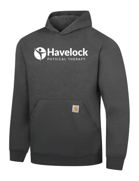 Carhartt Dark Grey Heather Midweight Hooded Sweatshirt w/Havelock Logo