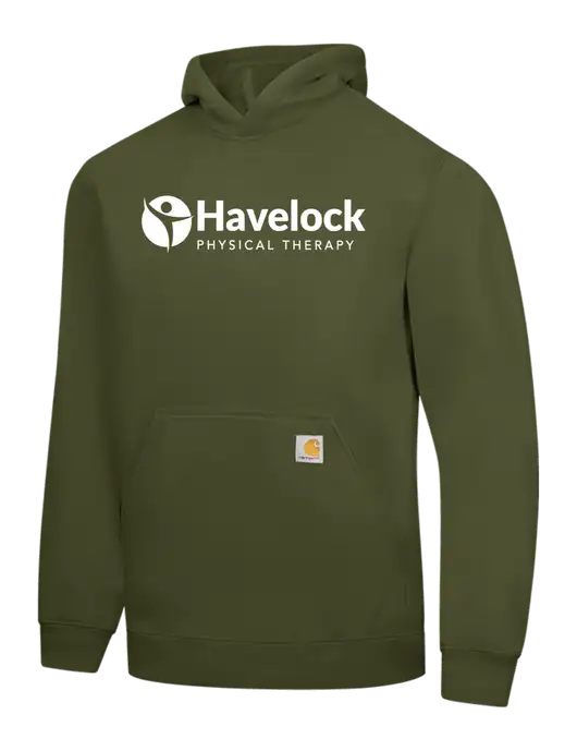 Carhartt Olive Midweight Hooded Sweatshirt w/Havelock Logo
