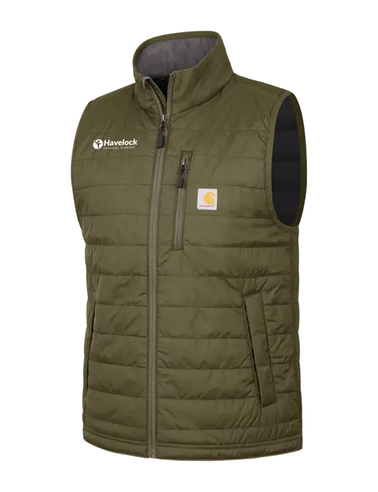 Carhartt Dark Olive Gilliam Vest w/Havelock Logo