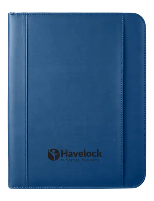 Leeman Light Navy Tuscany Mobile Portfolio 10.23  x 13 w/Havelock Logo