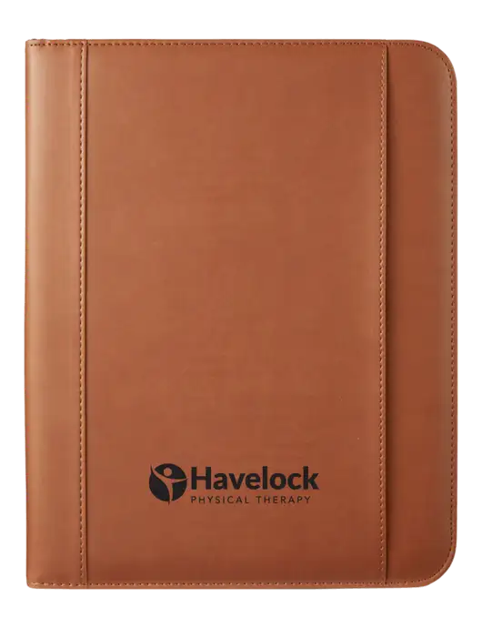 Leeman Light Brown Tuscany Mobile Portfolio 10.23  x 13 w/Havelock Logo
