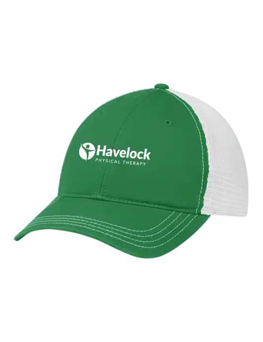 Richardson 111 Garment Washed Trucker Cap Kelly w/White Mesh w/Havelock Logo