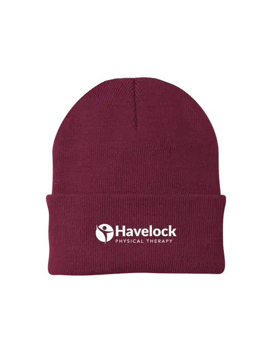 Maroon Knit Cap w/Havelock Logo