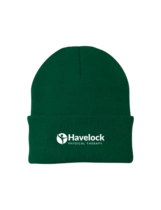 Dark Green Knit Cap w/Havelock Logo