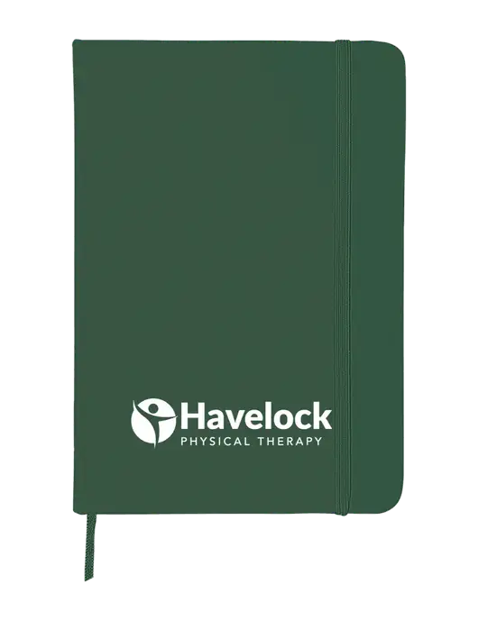 Dark Green Comfort Touch Bound Journal 5" X 7" w/Havelock Logo