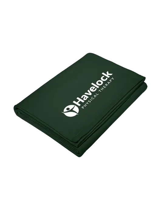 Core Dark Green Fleece Sweatshirt Blanket w/Havelock Logo