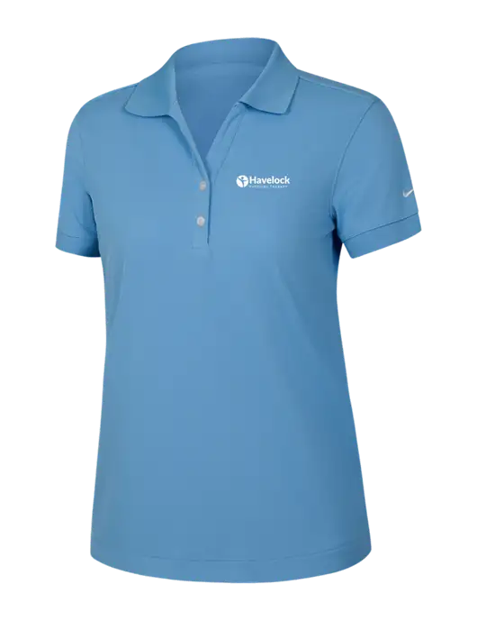 Nike Womens Dri-FIT Classic Light Blue Polo w/Havelock Logo