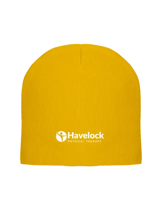 Solid Yellow Gold Element Knit Beanie w/Havelock Logo