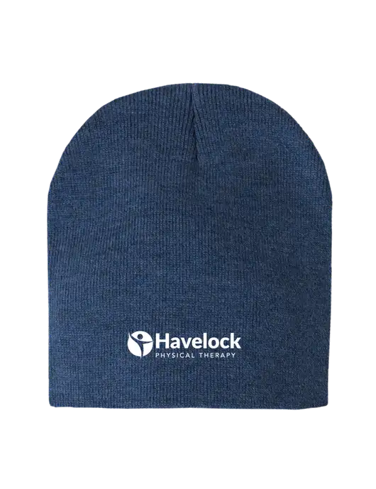 Dark Royal Heather Element Knit Beanie w/Havelock Logo