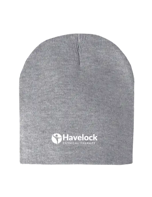 Light Grey Heather Element Knit Beanie w/Havelock Logo